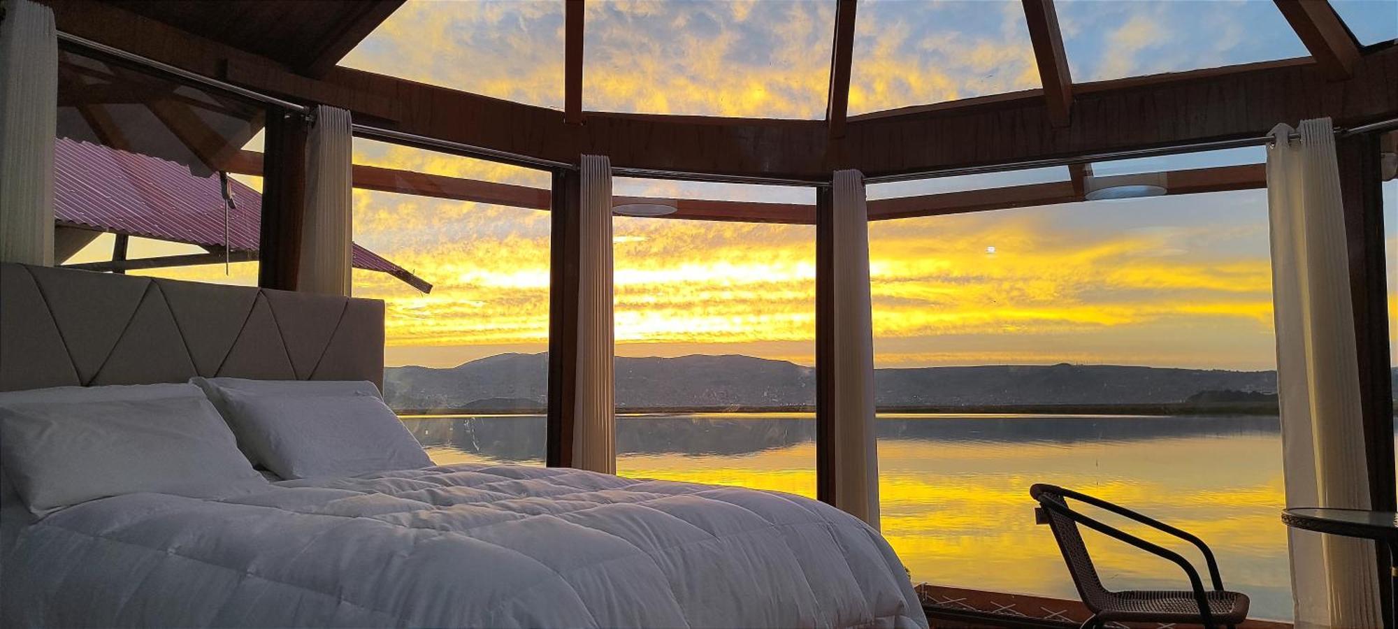 Titicaca Habitacion Panoramica Vista Al Amanecer Villa Puno Kültér fotó