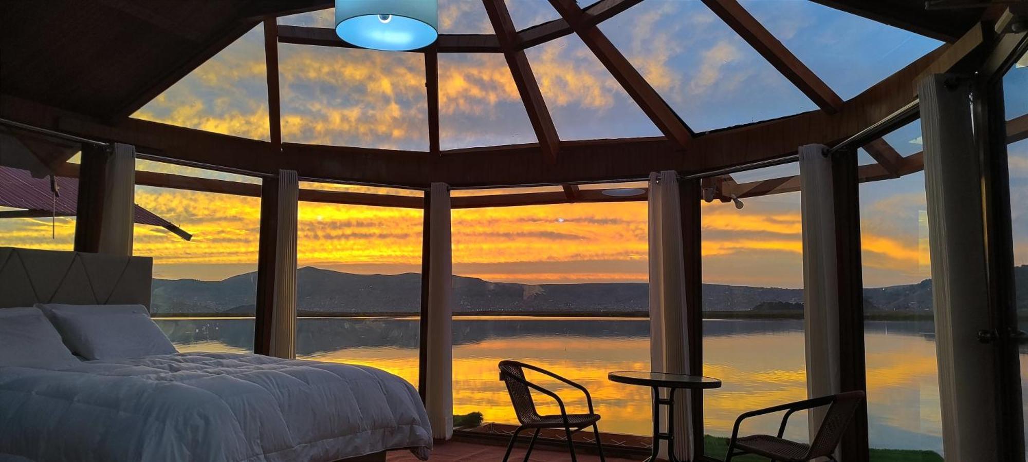 Titicaca Habitacion Panoramica Vista Al Amanecer Villa Puno Kültér fotó